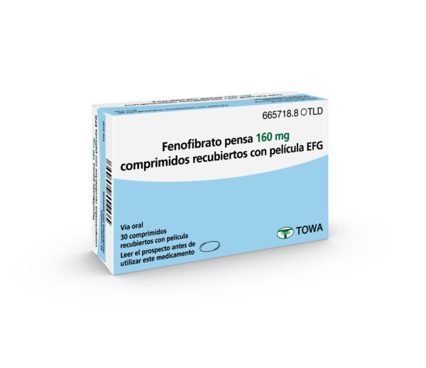 Fenofibrato pensa 160 mg comprimidos recubiertos con película EFG