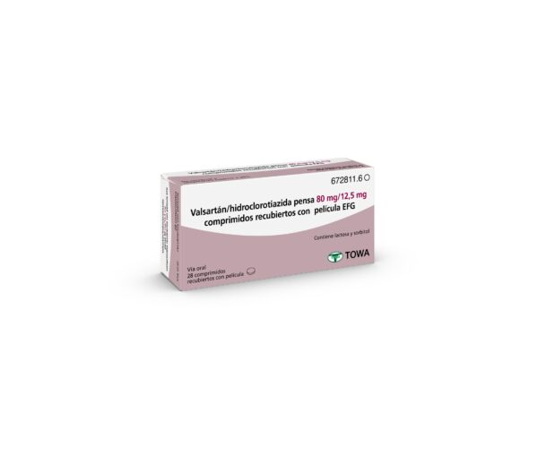 Valsartan/Hidroclorotiazida pensa 80mg/12,5 mg comprimidos recubiertos con película EFG