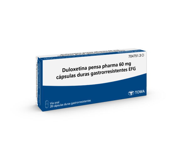 Duloxetina pensa pharma60 mg cápsulas duras gastrorresistentes EFG