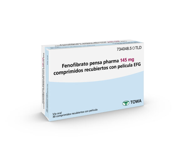 Fenofibrato pensa pharma 145 mg comprimidos recubiertos con película EFG