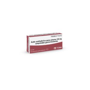 Acido acetilsalicílico pensa pharma 100 mg comprimidos gastrorresistentes