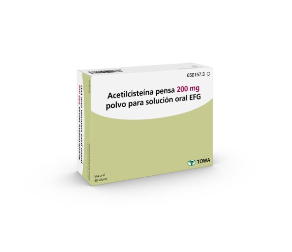 Acetilcisteina pensa 200 mg polvo para solución oral EFG