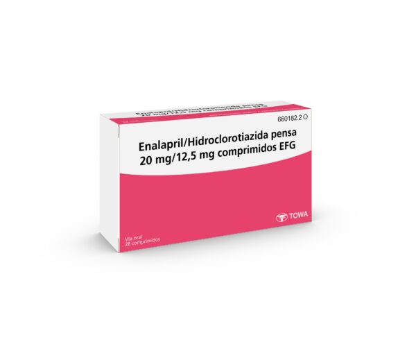 Enalapril/Hidroclorotiazida pensa 20 mg/12,5 mg comprimidos EFG