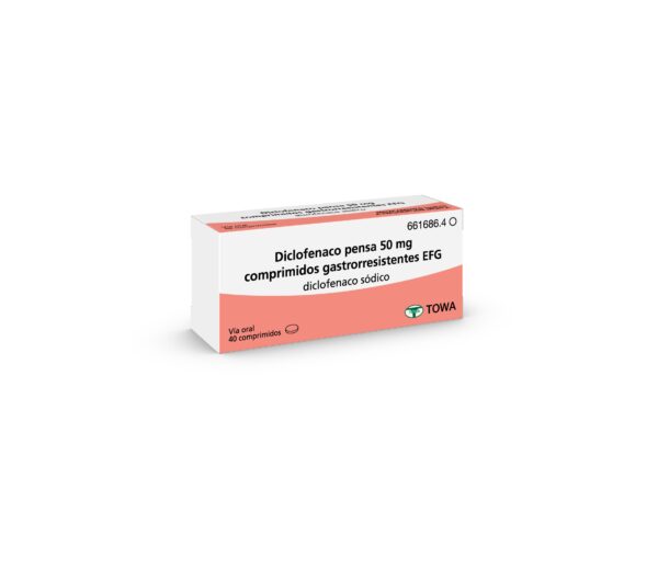 Diclofenaco pensa 50 mg comprimidos gastrorresistentes EFG