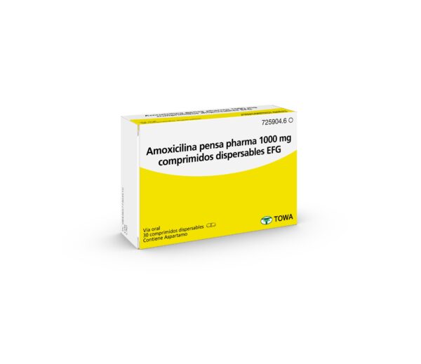 Amoxicilina pensa pharma 1000 mg comprimidos dispersables EFG