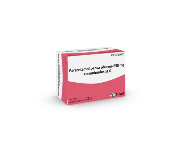 Paracetamol pensa pharma 650 mg comprimidos EFG