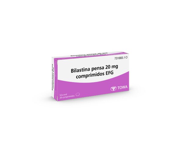 Bilastina pensa 20 mg comprimidos EFG