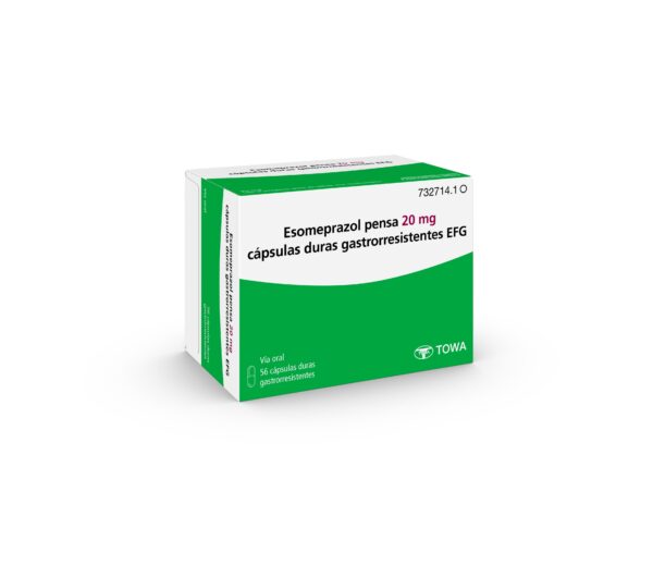 Esomeprazol pensa 20 mg cápsulas duras gastrorresistentes EFG 20x56 blister