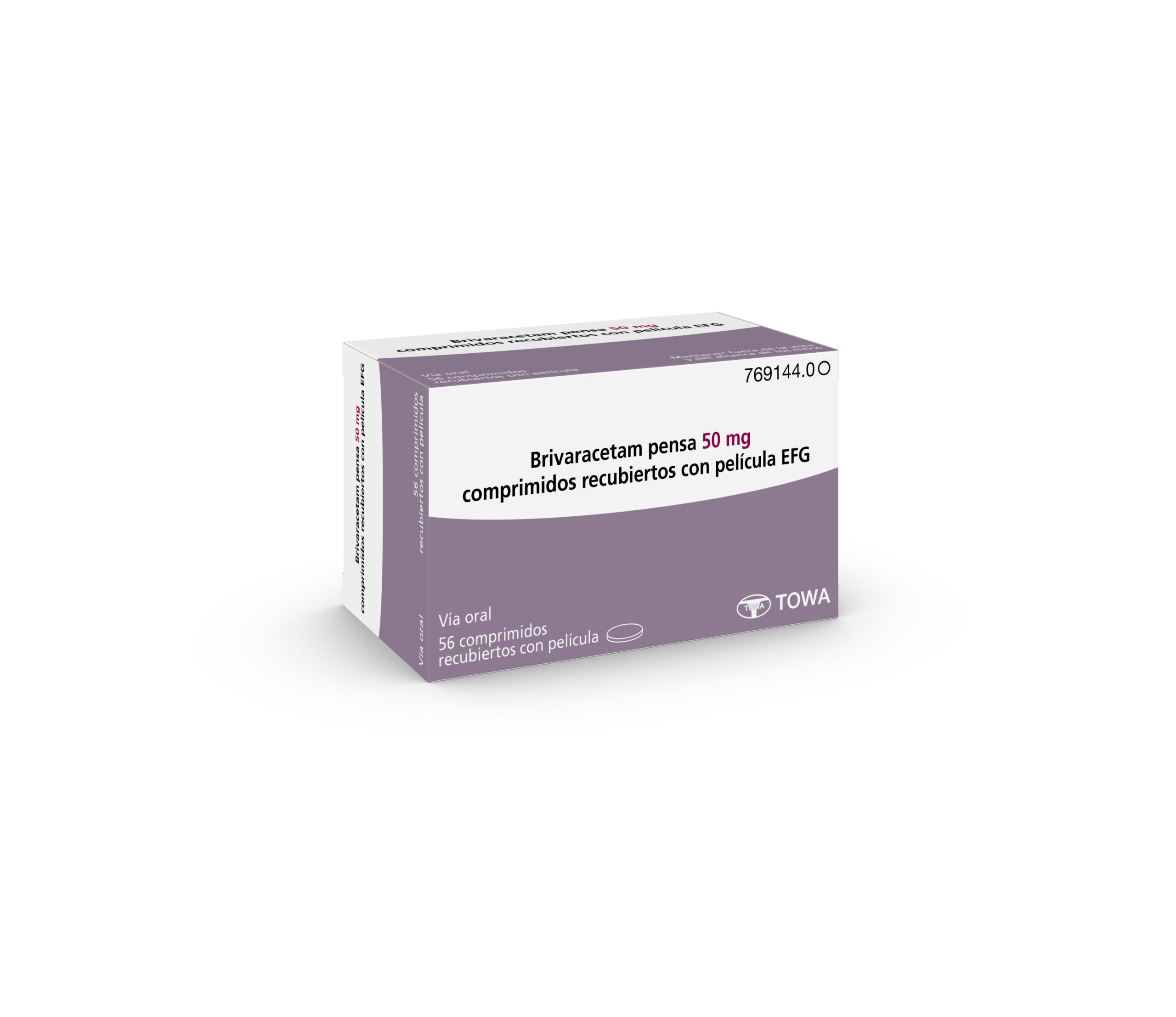 Brivaracetam pensa 50 mg comprimidos recubiertos con película EFG